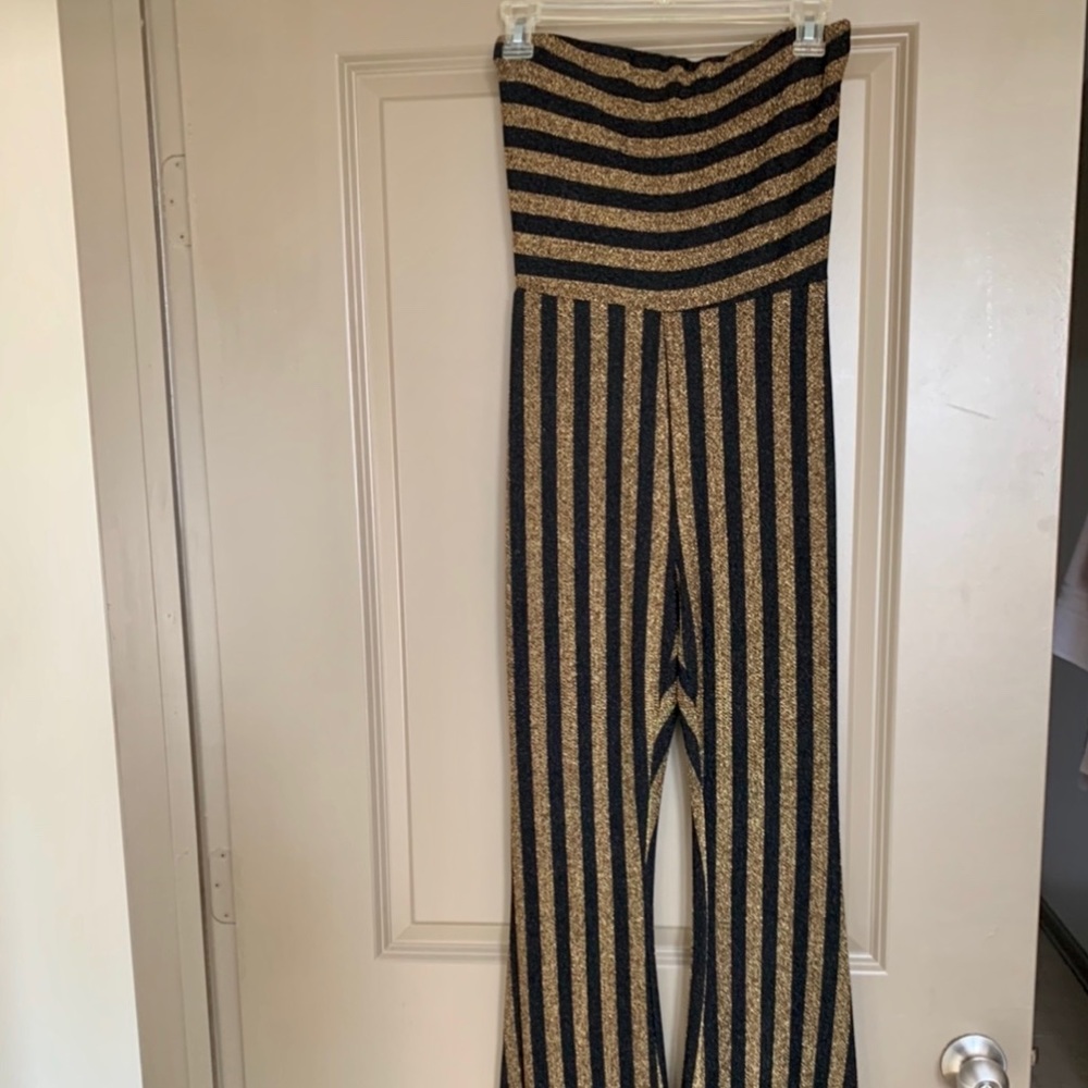 Black and gold jumpsuit